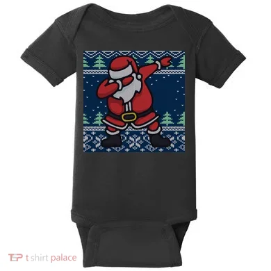Dabbing Santa Claus Baby Bodysuit