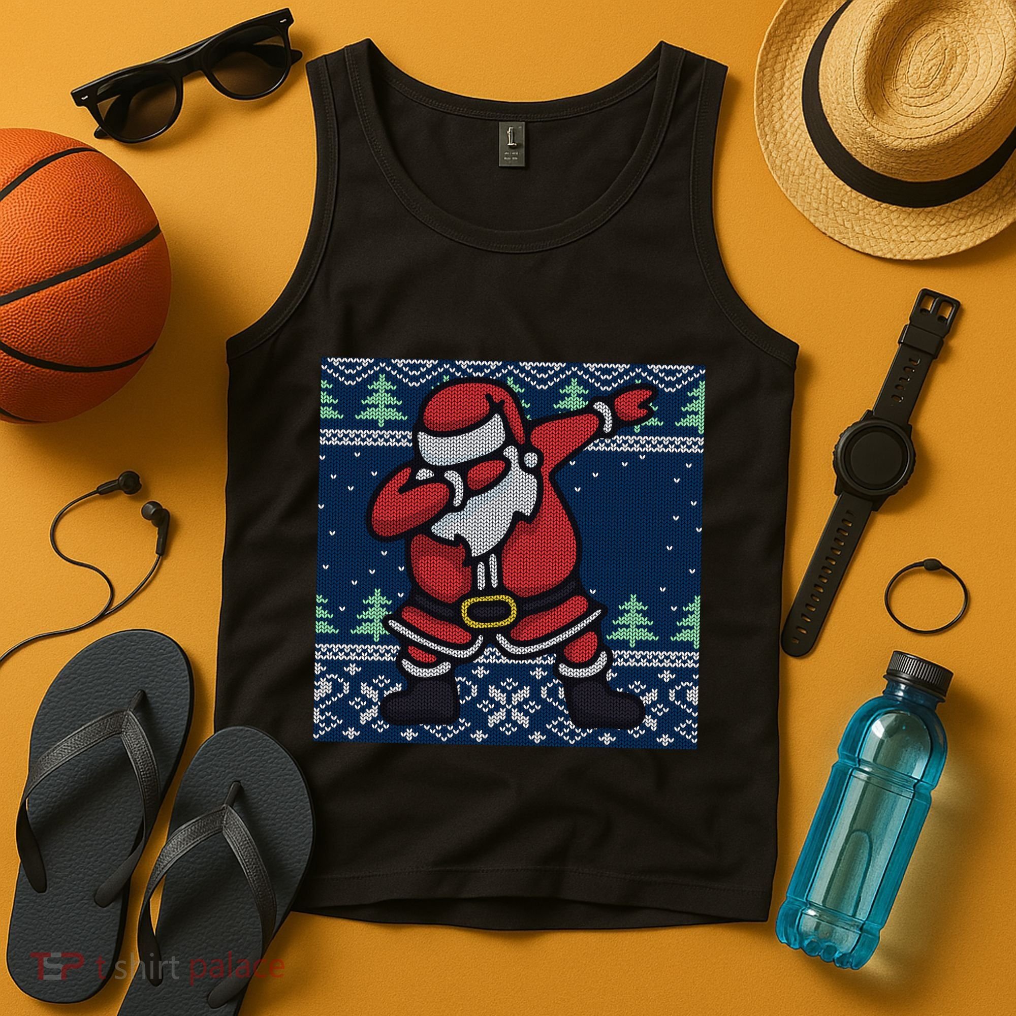 Dabbing Santa Claus Tank Top
