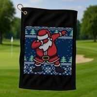 Dabbing Santa Claus Golf Towel thumb 1