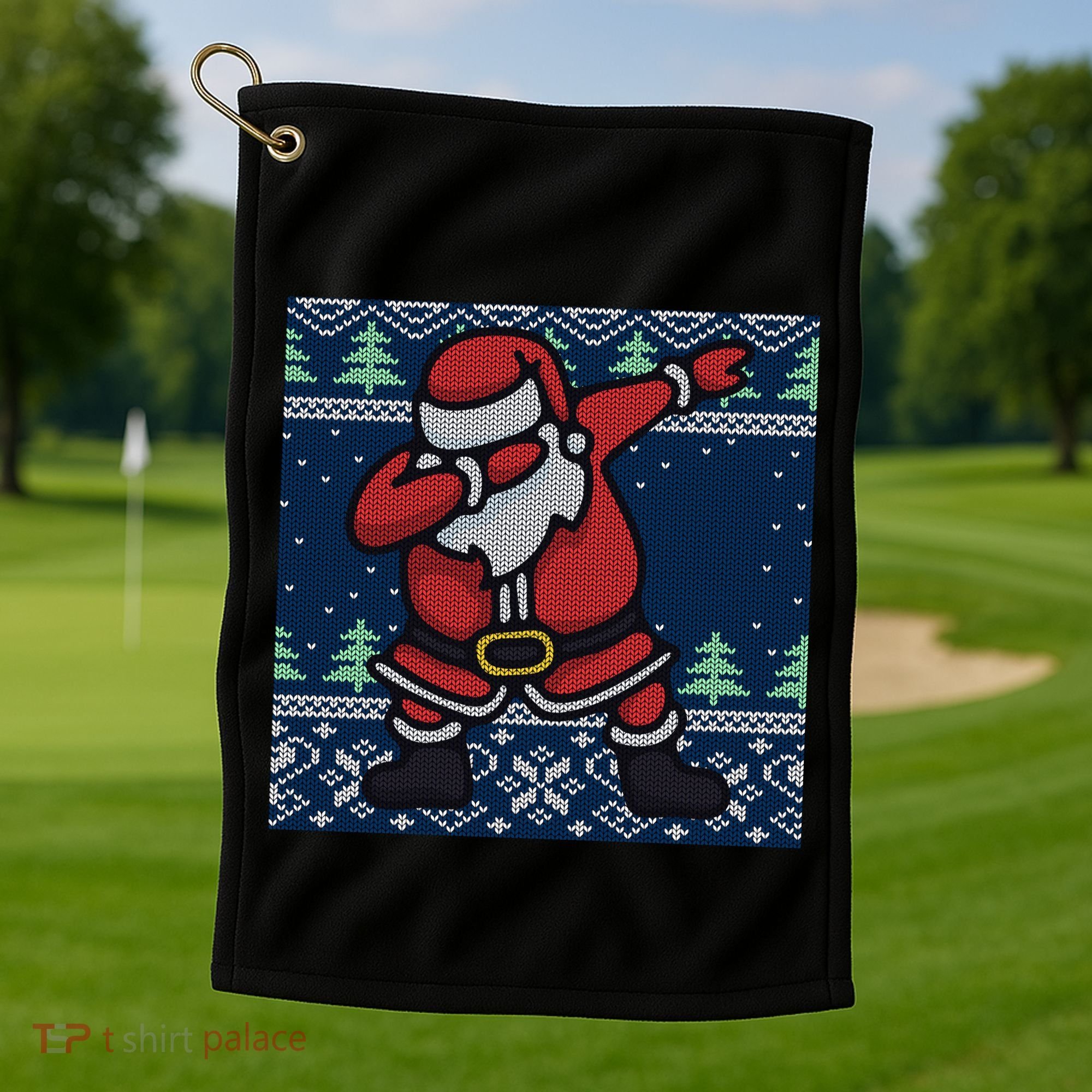 Dabbing Santa Claus Golf Towel