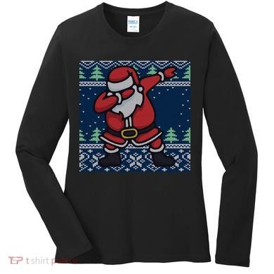 Dabbing Santa Claus Women's Long Sleeve Shirt