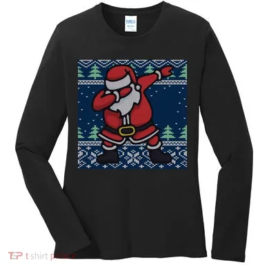 Dabbing Santa Claus Women's Long Sleeve Shirt