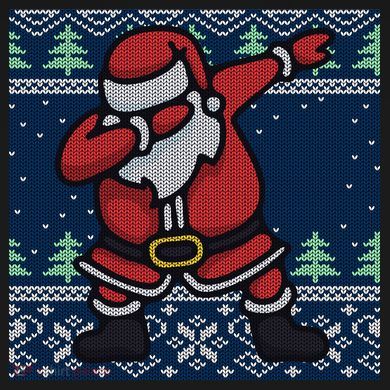 Dabbing Santa Claus Women's Tri-Blend 3/4-Sleeve Raglan Shirt