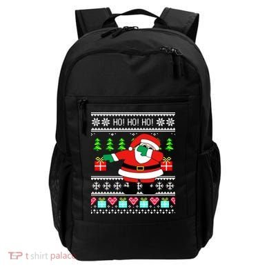 Dabbing Santa Claus Ugly Christmas Sweater Design Backpack