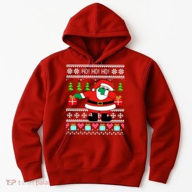 Dabbing Santa Claus Ugly Christmas Sweater Design Hoodie