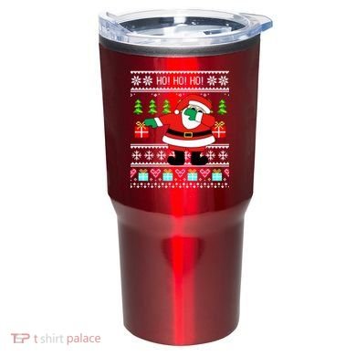 Dabbing Santa Claus Ugly Christmas Sweater Design Tumbler