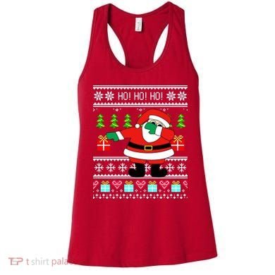 Dabbing Santa Claus Ugly Christmas Sweater Design Women's Tank Top