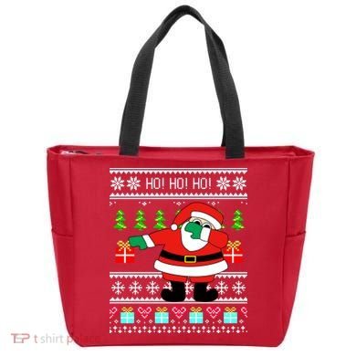 Dabbing Santa Claus Ugly Christmas Sweater Design Tote Bag