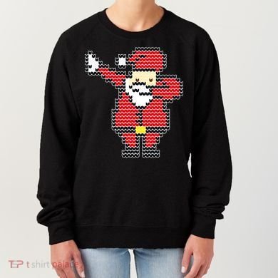 Dabbing Santa Pix-elated Christmas Women's Sweatshirt