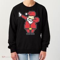 Dabbing Santa Pix-elated Christmas Women's Sweatshirt thumb 0