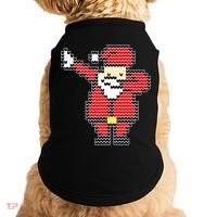 Dabbing Santa Pix-elated Christmas Doggie Tank thumb 0