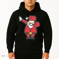 Dabbing Santa Pix-elated Christmas Hoodie thumb 2