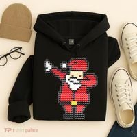 Dabbing Santa Pix-elated Christmas Hoodie thumb 4