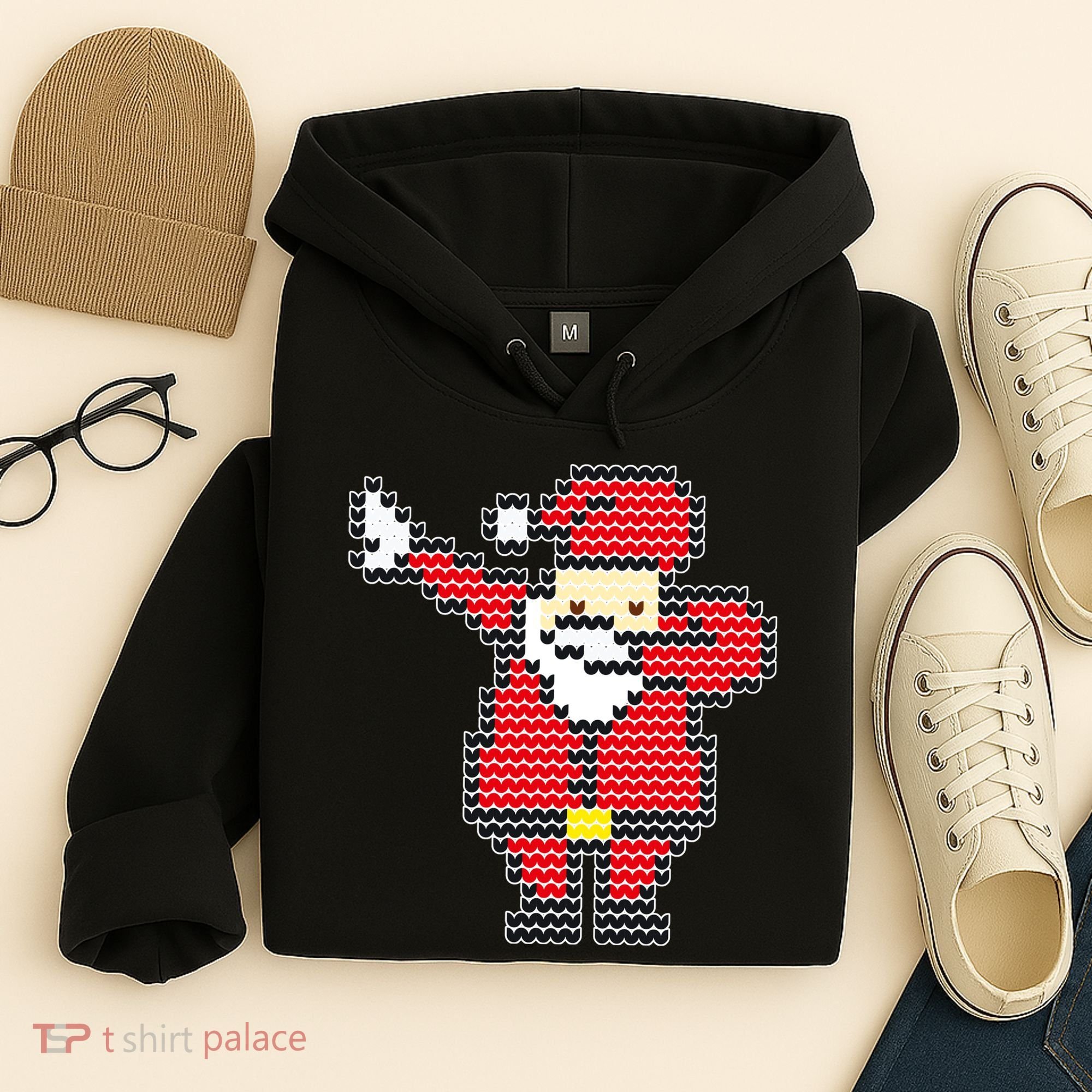 Dabbing Santa Pix-elated Christmas Hoodie