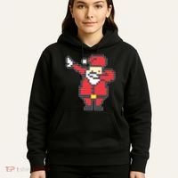 Dabbing Santa Pix-elated Christmas Hoodie thumb 5