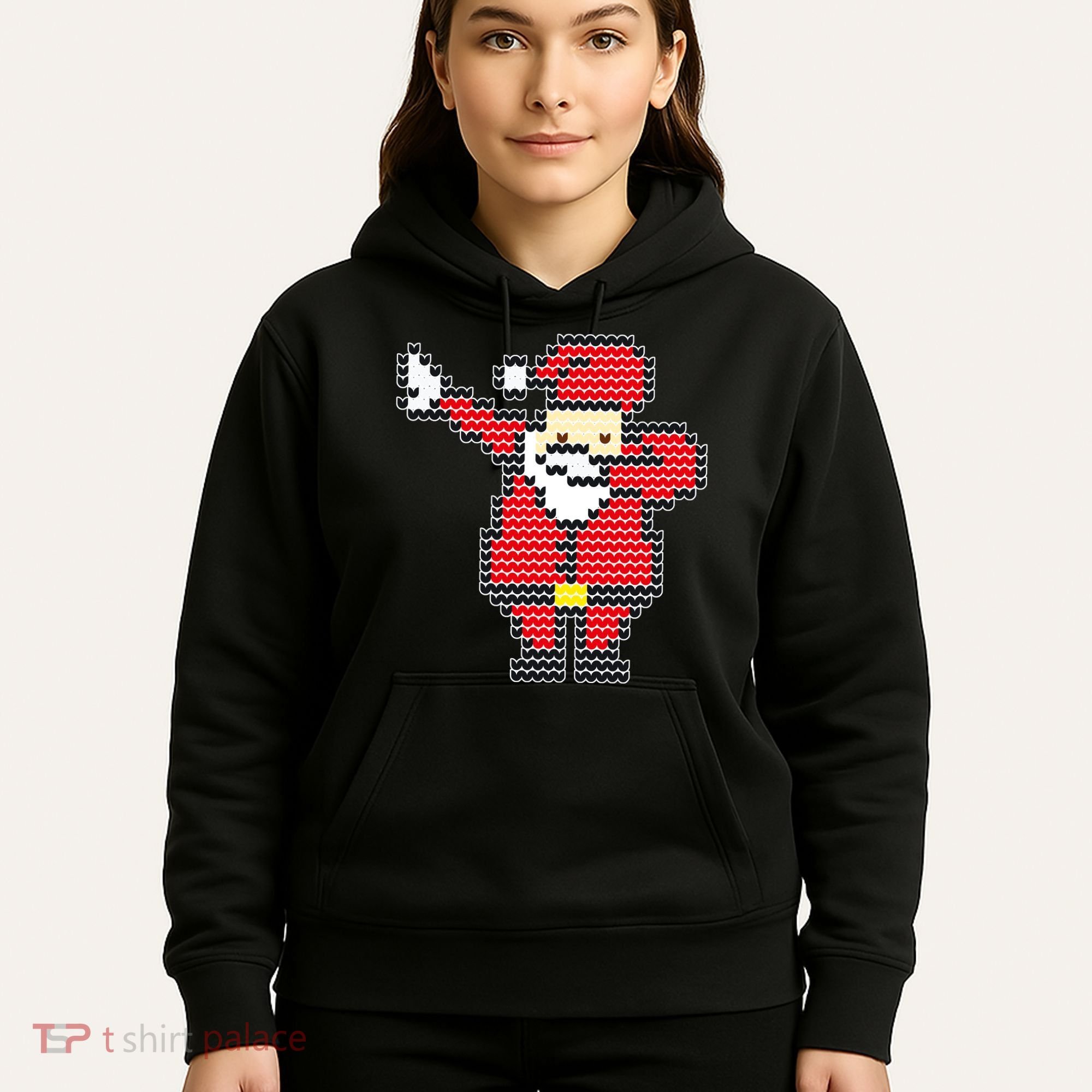 Dabbing Santa Pix-elated Christmas Hoodie