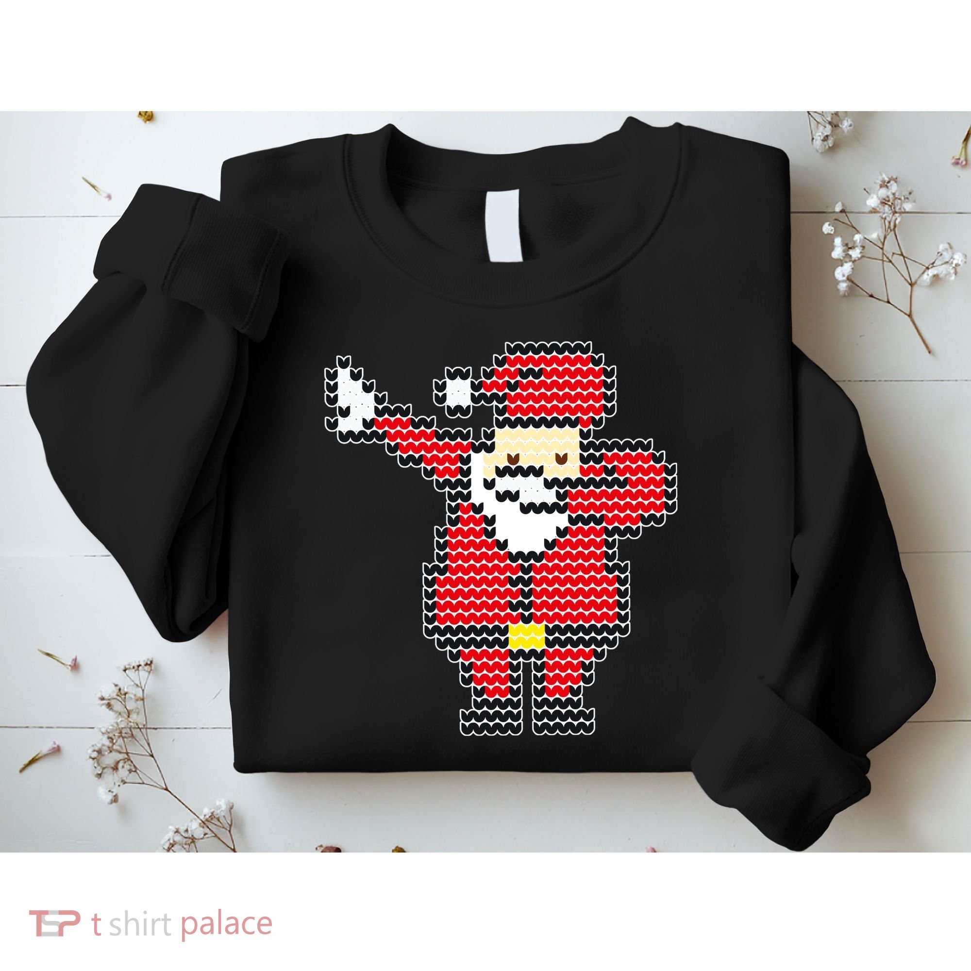 Dabbing Santa Pix-elated Christmas Sweatshirt