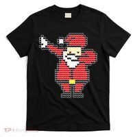 Dabbing Santa Pix-elated Christmas T-Shirt thumb 0
