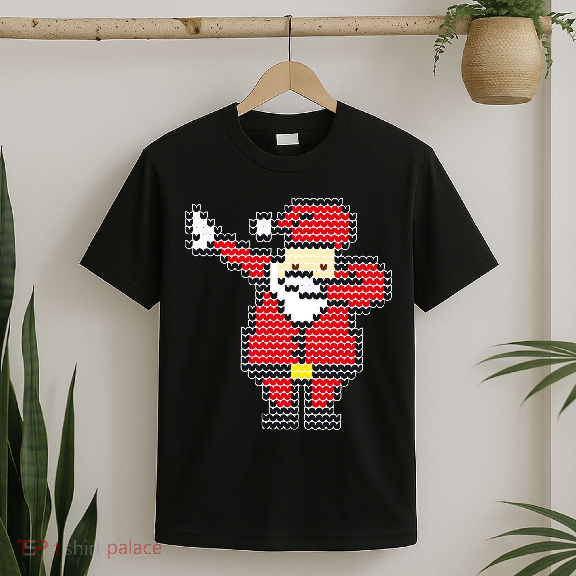 Dabbing Santa Pix-elated Christmas T-Shirt