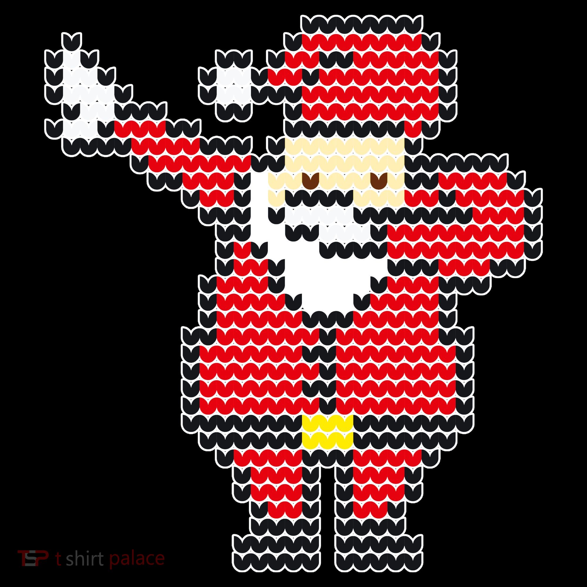 Dabbing Santa Pix-elated Christmas Button