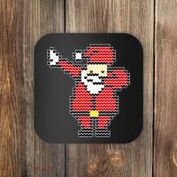 Dabbing Santa Pix-elated Christmas Coaster thumb 0