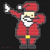 Dabbing Santa Pix-elated Christmas Women's Hoodie thumb 2
