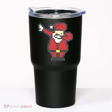 Dabbing Santa Pix-elated Christmas Tumbler