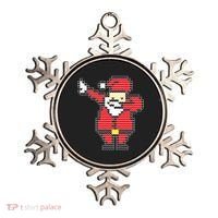 Dabbing Santa Pix-elated Christmas Ornament thumb 0