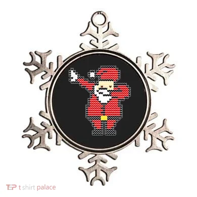 Dabbing Santa Pix-elated Christmas Ornament