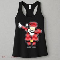Dabbing Santa Pix-elated Christmas Women's Tank Top thumb 3