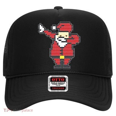 Dabbing Santa Pix-elated Christmas Hat