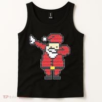 Dabbing Santa Pix-elated Christmas Tank Top thumb 2