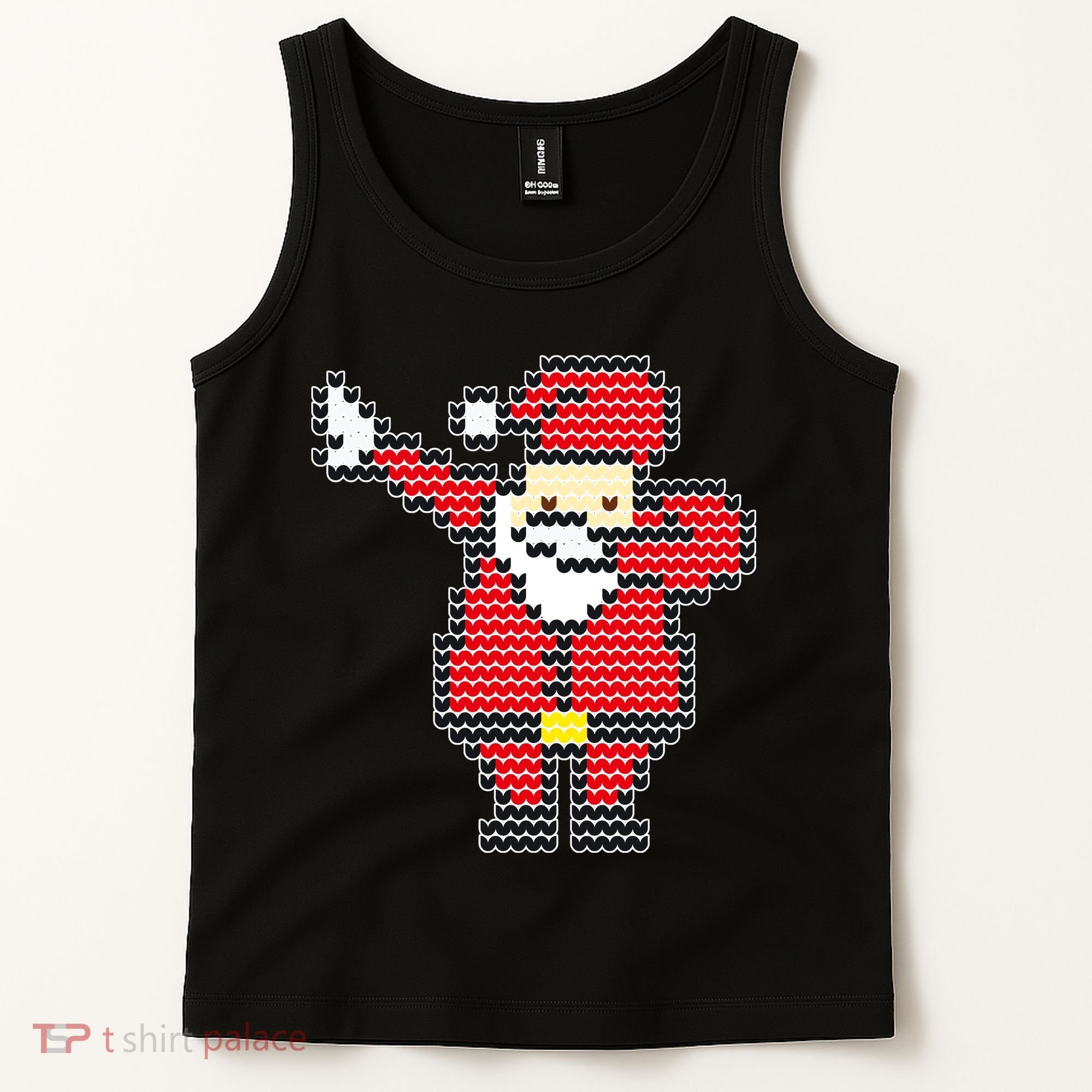Dabbing Santa Pix-elated Christmas Tank Top
