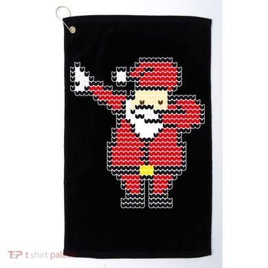 Dabbing Santa Pix-elated Christmas Golf Towel