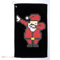 Dabbing Santa Pix-elated Christmas Golf Towel thumb 0
