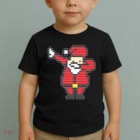 Dabbing Santa Pix-elated Christmas Toddler T-Shirt thumb 2