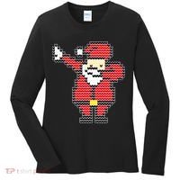 Dabbing Santa Pix-elated Christmas Women's Long Sleeve Shirt thumb 0