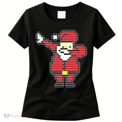 Dabbing Santa Pix-elated Christmas Women's T-Shirt