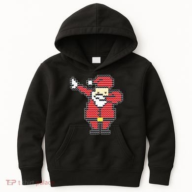 Dabbing Santa Pix-elated Christmas Kids Hoodie