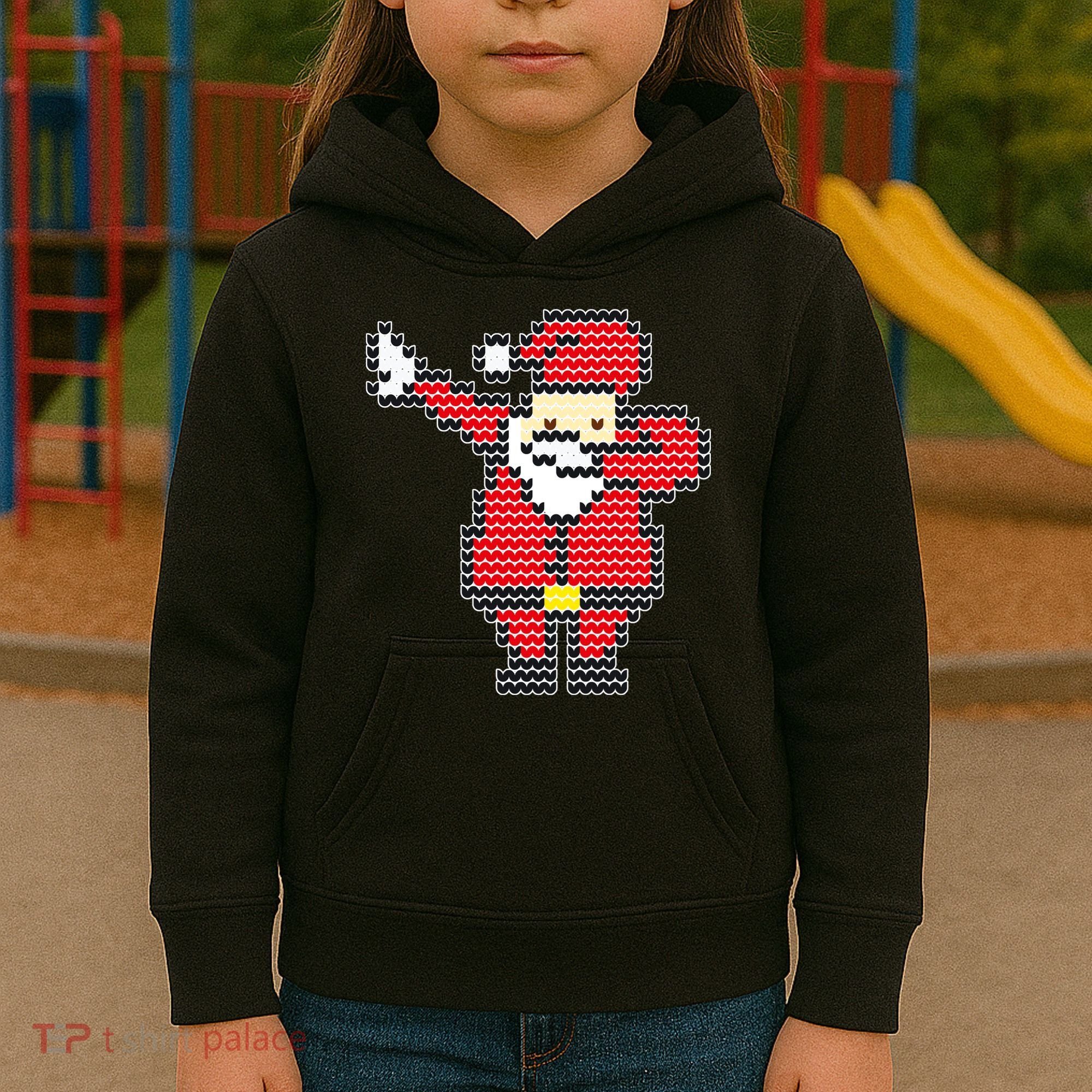 Dabbing Santa Pix-elated Christmas Kids Hoodie