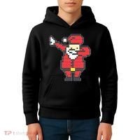 Dabbing Santa Pix-elated Christmas Kids Hoodie thumb 4
