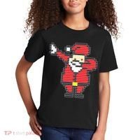 Dabbing Santa Pix-elated Christmas Kids T-Shirt thumb 2