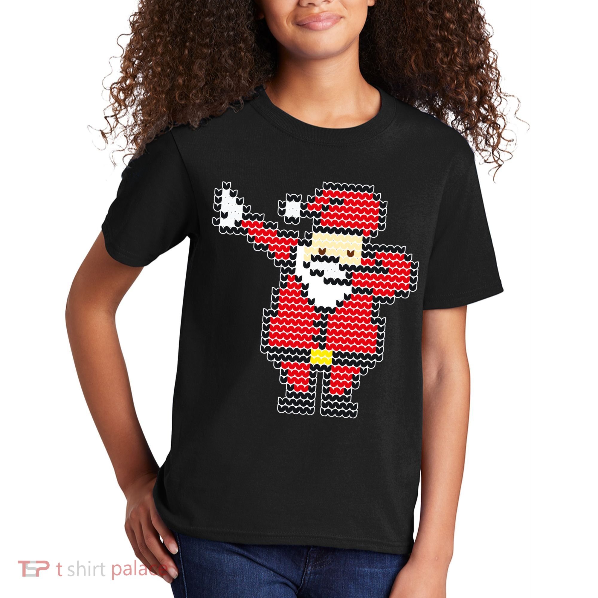 Dabbing Santa Pix-elated Christmas Kids T-Shirt