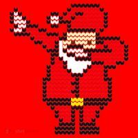 Dabbing Santa Pix-elated Christmas Santa Hat thumb 1