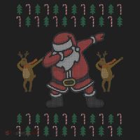 Dabbing Santa Ugly Christmas Golf Towel thumb 3