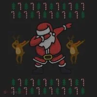 Dabbing Santa Ugly Christmas Golf Towel thumb 3