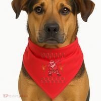 Dabbing Santa Ugly Christmas USA-Made Doggie Bandana thumb 1