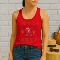 Dabbing Santa Ugly Christmas Women's Tank Top thumb 2