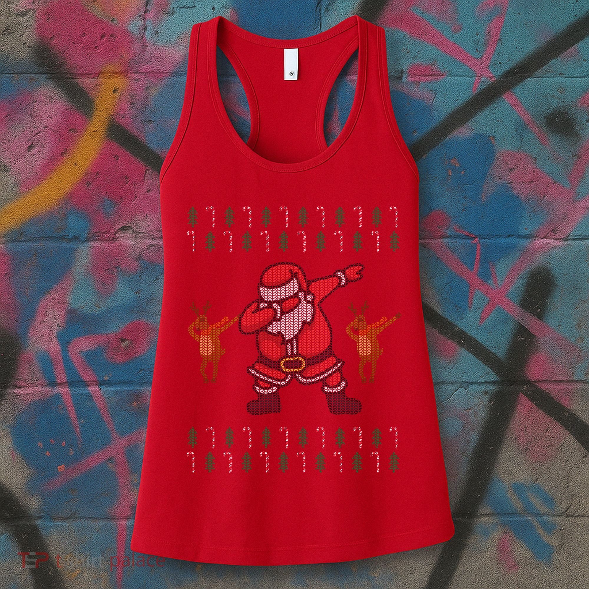 Dabbing Santa Ugly Christmas Women's Tank Top