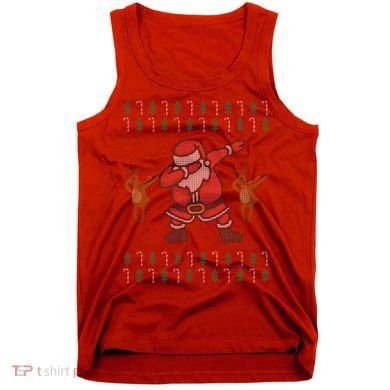 Dabbing Santa Ugly Christmas Tank Top